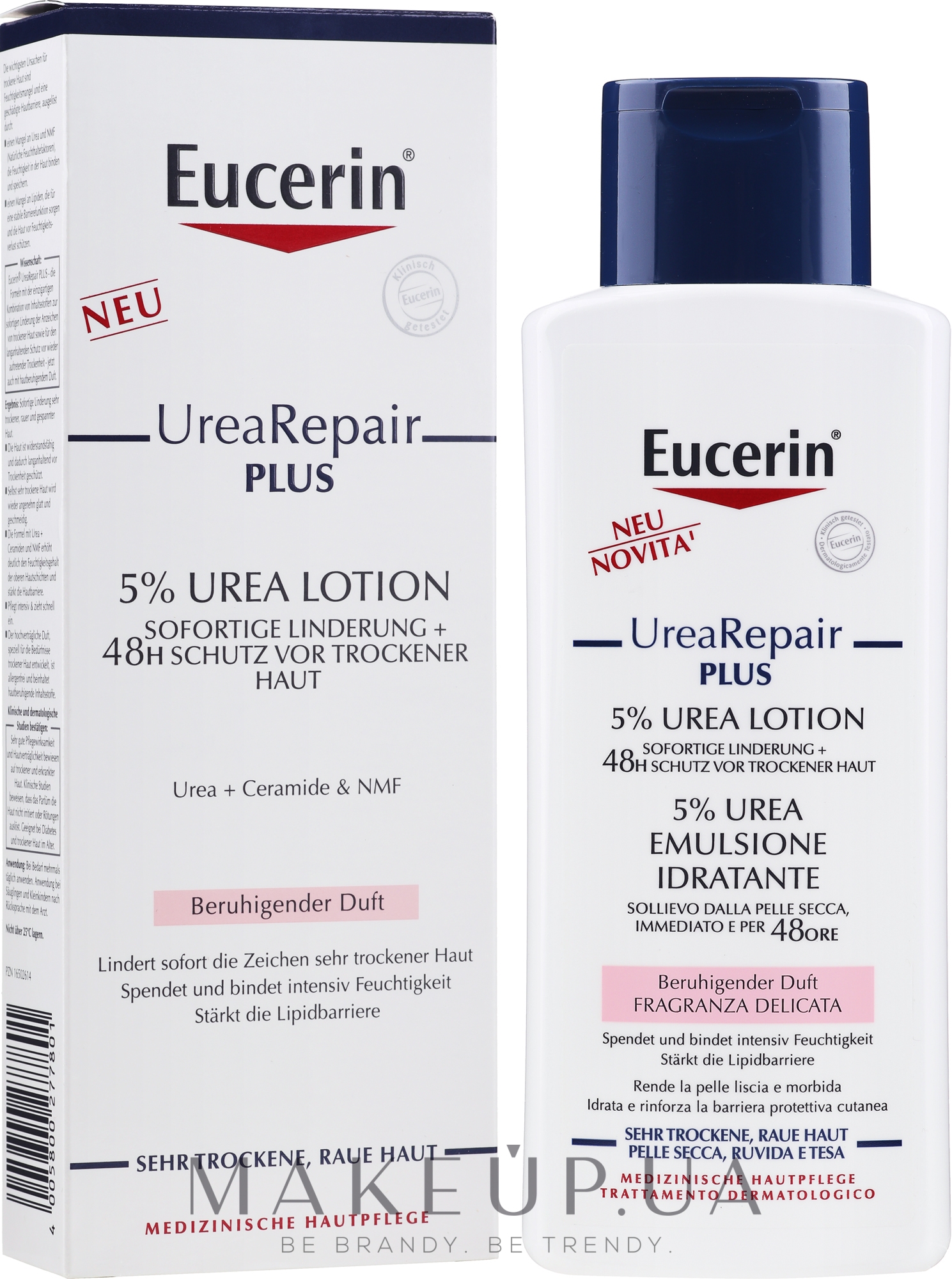 Легкий увлажняющий лосьон для тела для сухой кожи - Eucerin UreaRepair PLUS Lotion 5% Urea — фото 400ml