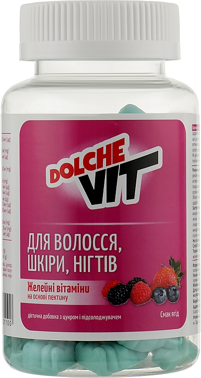 Желейные витамины на основе пектина для волос, кожи, ногтей - Dolche Vit