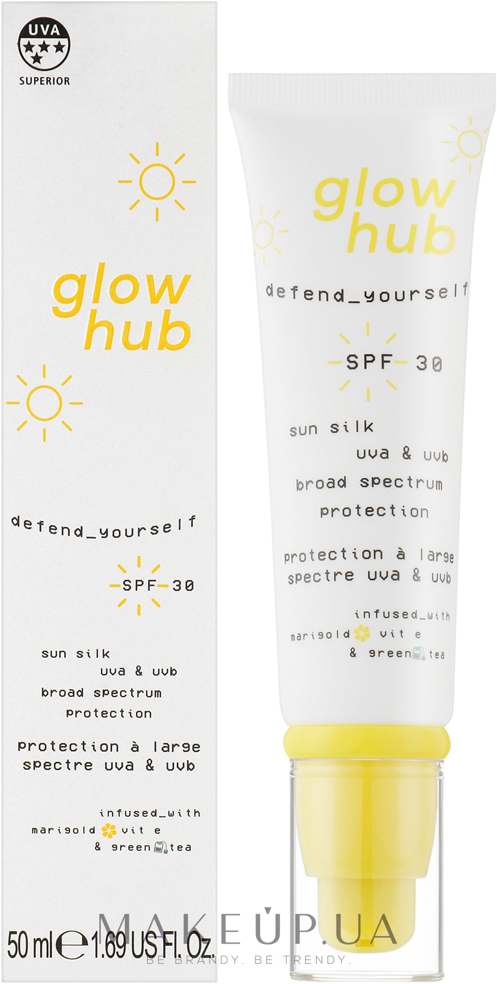 Сонцезахисний крем для обличчя - Glow Hub Defend Yourself Face Sunscreen SPF 30 — фото 50ml