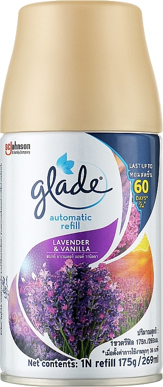Змінний балон до автоматичного освіжувача "Лаванда та ваніль" - Glade Lavender & Vanilla Automatic Refill — фото N1