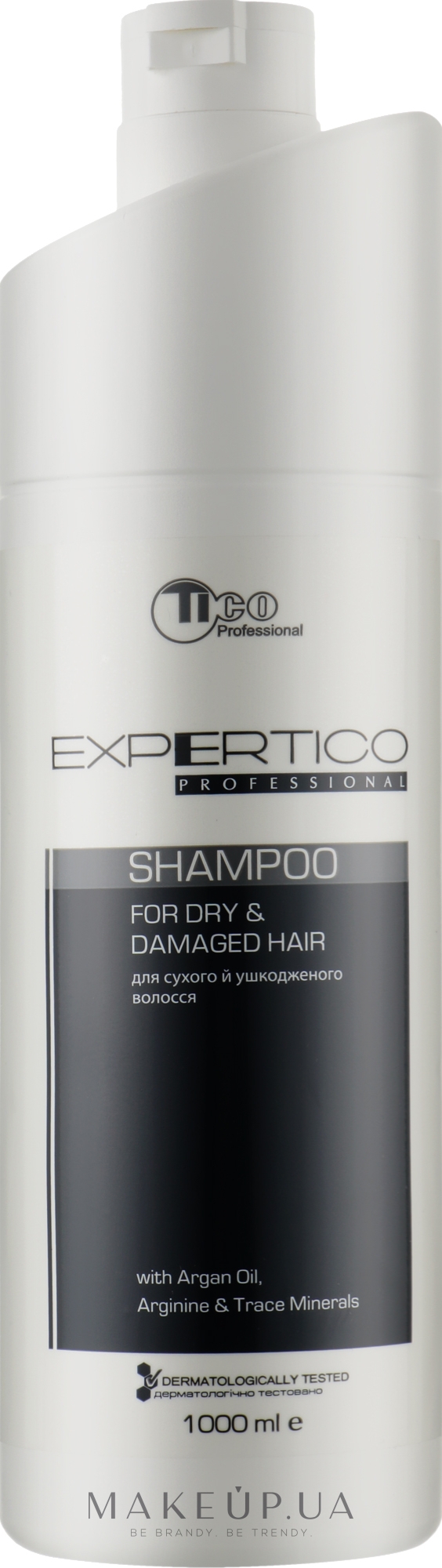 Шампунь для сухих и поврежденных волос с аргановым маслом - Tico Professional Expertico — фото 1000ml