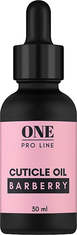 Олія для кутикули з піпеткою - One Pro Line Cuticle Oil Barberry — фото N1