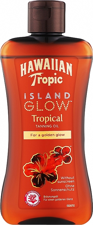 Масло для загара - Hawaiian Tropic Island Glow Tropical Tanning Oil — фото N1