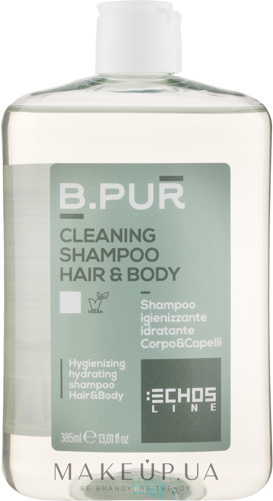 Дезінфекційний шампунь для тіла та волосся - Echosline B.Pur Hygienizing Hydrating Shampoo For Hair And Body — фото 385ml