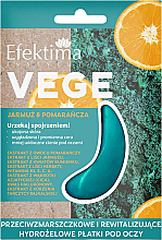Гидрогелевые патчи под глаза - Efektima Instytut Vege Hydrogel Eye Pads Kale & Orange — фото N1