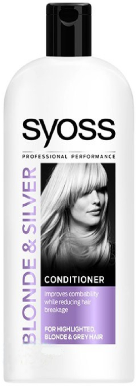 Кондиціонер нейтралізатор жовтого відтінку - Syoss Blond & Silver Conditioner — фото N1