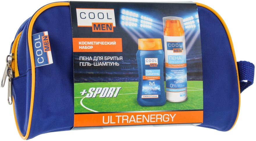 Набор "Ultraenergy" - Cool Men (bath/ash/250ml + sh/gel/shm/250ml + bag)