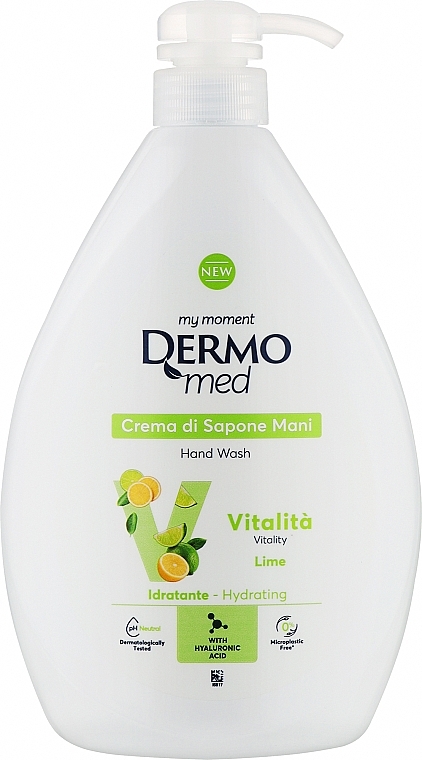 Крем-мило для рук "Лайм" - Dermomed Vitality Lime Hand Wash — фото N1