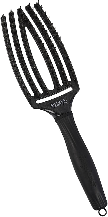 Щітка для волосся - Olivia Garden Fingerbrush Midnight Desert Black Onyx — фото N1