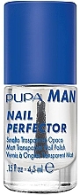 Парфумерія, косметика Матовий прозорий лак для нігтів - Pupa Man Nail Perfector Matt Transparent Nail Polish