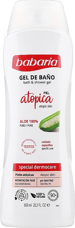 Гель для душа с Алоэ Вера - Babaria Atopic Shower Gel — фото N1