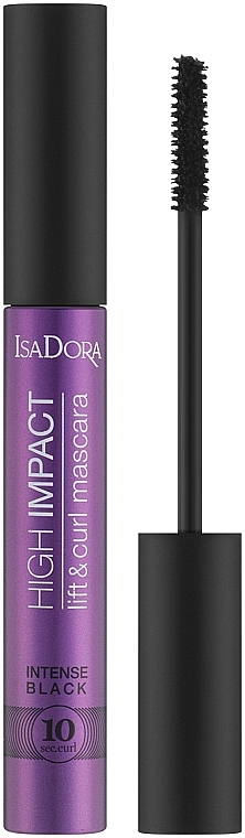 Объемная и подкручивающая тушь для ресниц - IsaDora 10 Sec High Impact Lift & Curl Mascara Intense Black