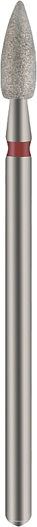 Фреза алмазная красная "Капля", диаметр 3,1 мм - Divia DF004-31-R