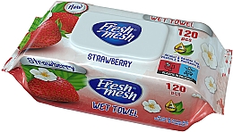 Парфумерія, косметика Вологі серветки "Полуниця", 120 шт. - Fresh Mesh Strawberry Wet Towel