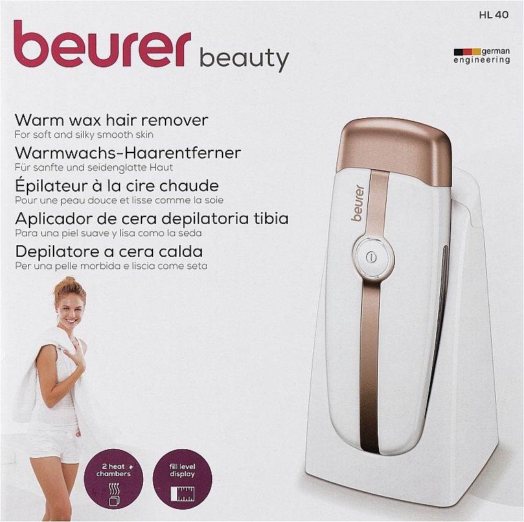 Беспроводной прибор для удаления волос теплым воском - Beurer Beurer HL 40 577.00 Epilator White — фото N1