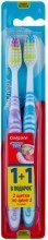 Набор "Эксперт чистоты", средней жесткости, сиреневая + голубая - Colgate Expert Cleaning Medium Toothbrush — фото N1