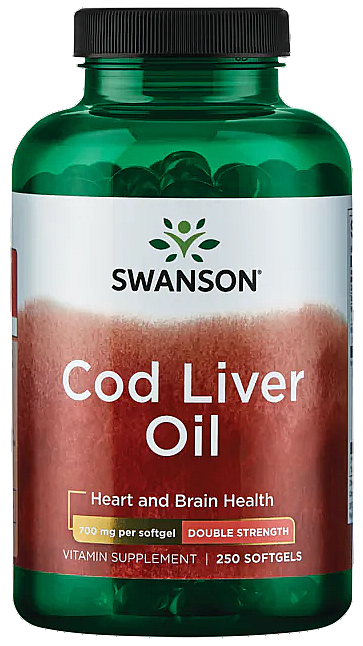 Пищевая добавка "Масло печени трески", 700 мг - Swanson Cod Liver Oil Double-Strength — фото N1