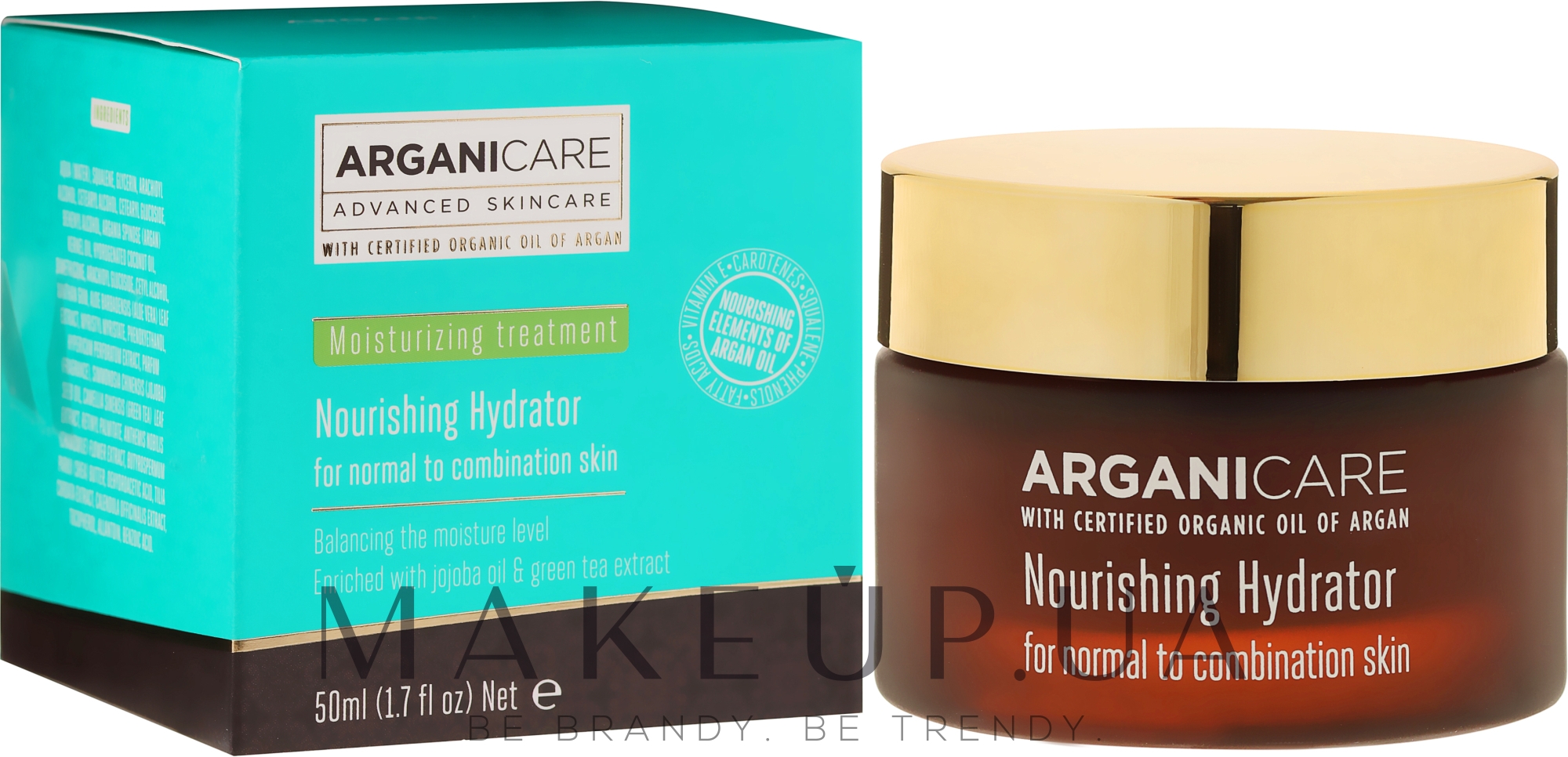 Зволожувальний крем-бальзам для обличчя - Arganicare Shea Butter Nourishing Hydrator — фото 50ml