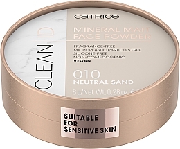 Минеральная матовая пудра для лица - Catrice Clean ID Mineral Matt Face Powder — фото N1