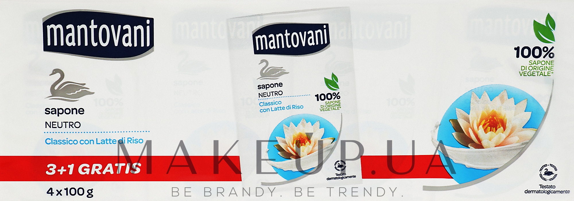 Мыло «Нейтральное» - Mantovani Soap — фото 4x100g