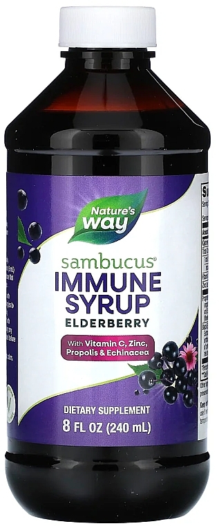 Имунный сироп "Бузина" - Nature's Way Sambucus Elderberry Immune Syrup — фото N2