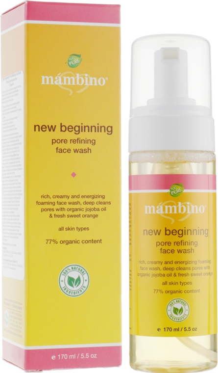 Пінка для очищення пор - Mambino Organics New Beginning Pore Refining Face Wash — фото N1