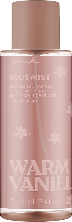 Парфюмированный спрей для тела "Зефир, тыква, корица" - Victoria`s Secret Pink Warm Vanilla — фото N1
