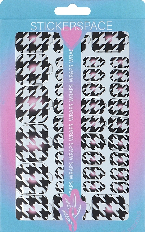 Дизайнерские наклейки для педикюра "Puppytooth 01" - StickersSpace — фото N1
