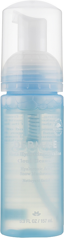 Гель-пінка для вмивання з гіалуроновою кислотою й екстрактом сніжного гриба - Derma E Ultra Hydrating Alkaline Cloud Cleancer