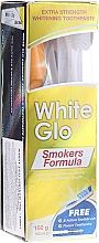 Набір з блакитною щіткою - White Glo Smokers Formula (toothpaste/100ml + toothbrush + interdental brush) — фото N1