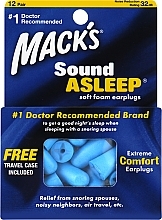 Парфумерія, косметика Беруші м'які #2140, захист від шуму до 32 Дб, сині - Mack's Sound Asleep
