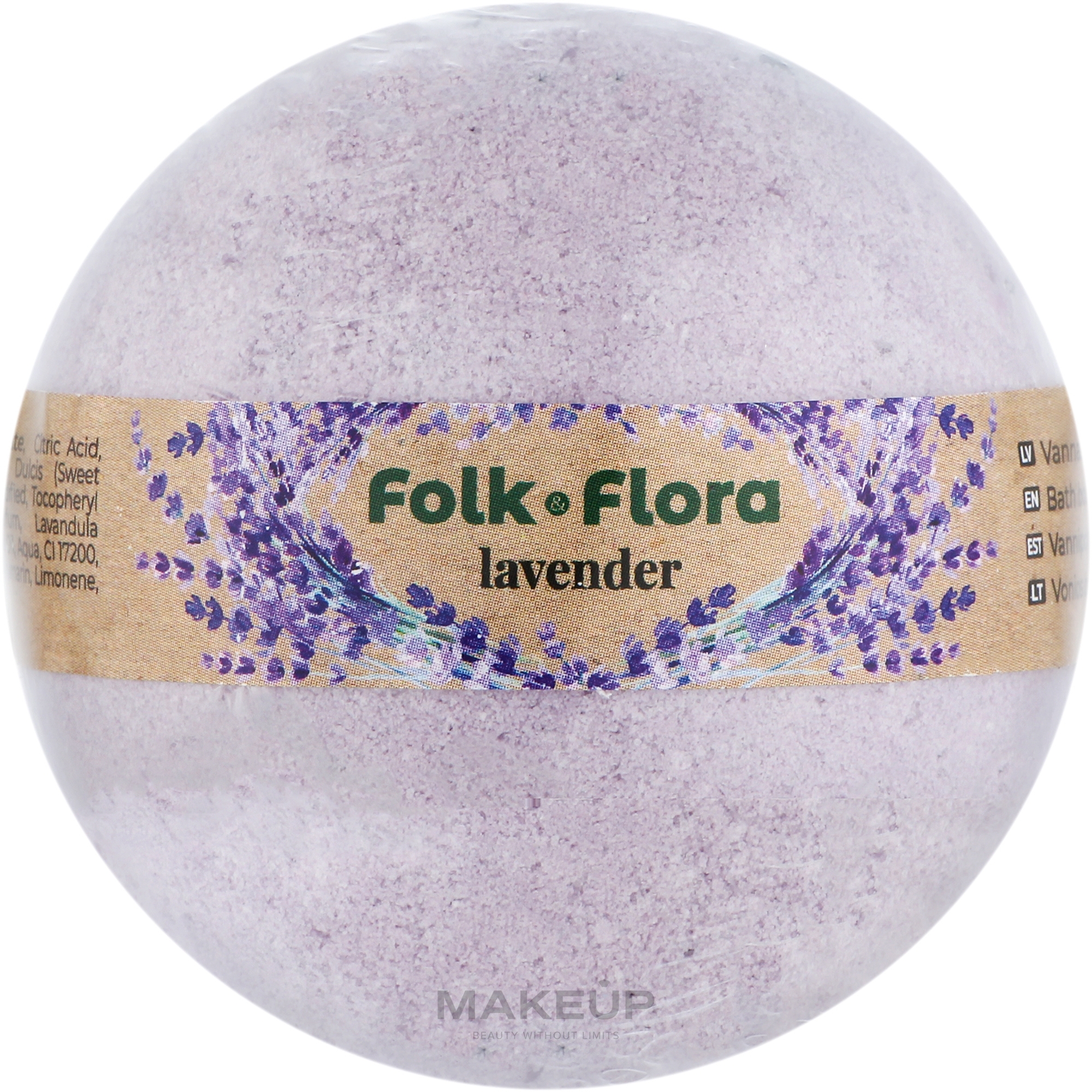 Бомбочка для ванни "Лаванда" - Folk&Flora Bath Bombs — фото 130g