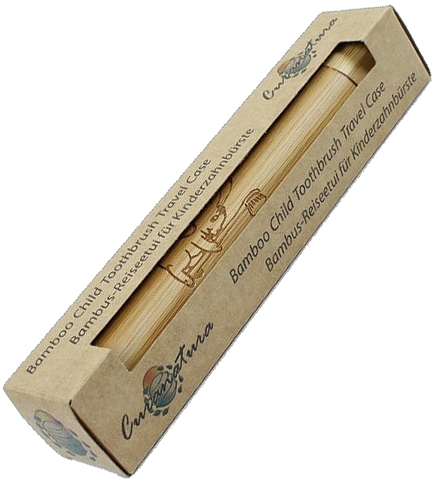 Бамбуковий дорожній футляр для дитячої зубної щітки - Curanatura Junior Bamboo Child Toothbruth Travel Case — фото N1