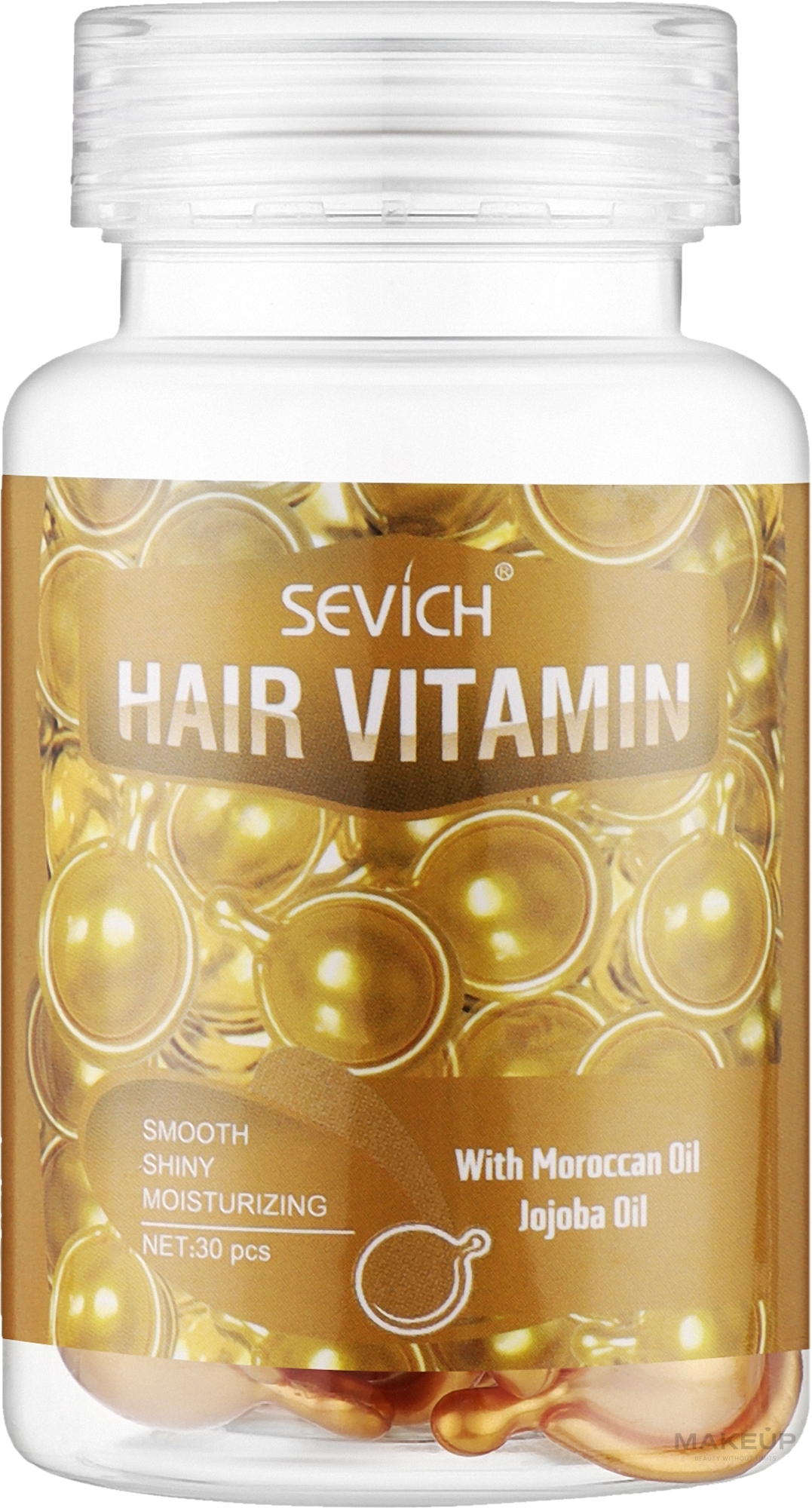 Золоті капсули для волосся "Лікування волосся" - Sevich Hair Vitamin With Morocan Oil & Jojoba Oil — фото 30шт