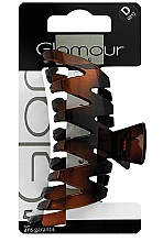 Заколка для волос, 0212, коричневая - Glamour — фото N1
