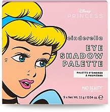 Палетка теней для век "Золушка" - Mad Beauty Disney POP Princess Mini Cinderella Eyeshadow Palette — фото N1