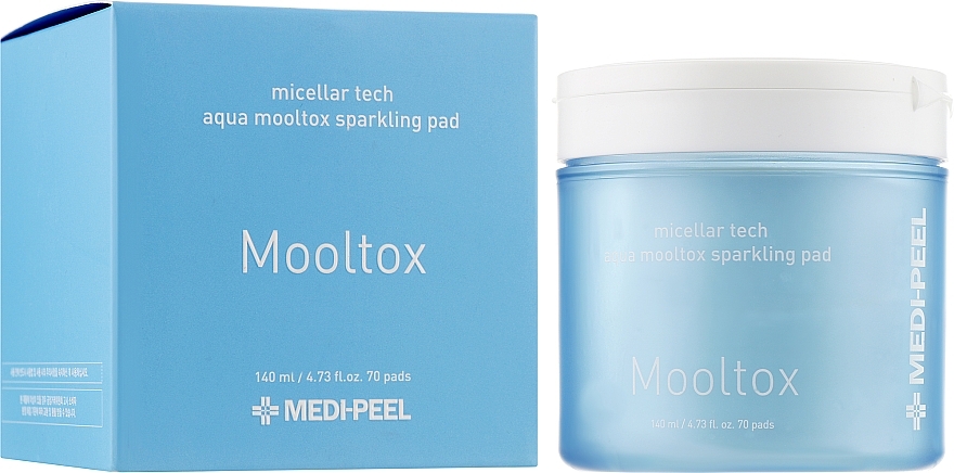 УЦЕНКА Пилинг-пэды для увлажнения и очищения кожи лица - Medi Peel Aqua Mooltox Sparkling Pad * — фото N3