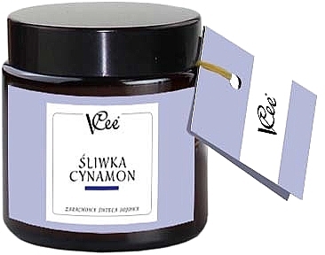 Ароматизована соєва свічка "Слива та кориця" - VCee Scented Soy Candle — фото N1