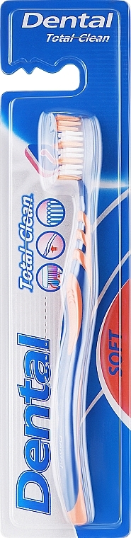 Зубная щетка "Total Clean", мягкая - Dental Toothbrus — фото N1