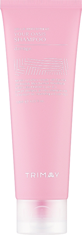Безсульфатний кератиновий шампунь для волосся - Trimay Your Oasis Shampoo Damage Keratin — фото N1