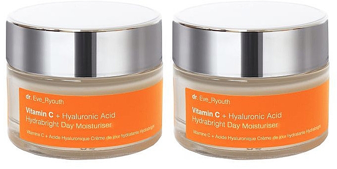 Набор "Дневной увлажняющий крем для лица" - Dr. Eve_Ryouth Vitamin C + Hyaluronic Acid Hydrabright Day Moisturiser (cr/2x50ml) — фото N1
