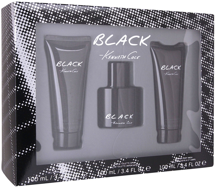 Kenneth Cole Black for him - Набір (edt/100ml + sh/g/100ml + ash/g100ml)