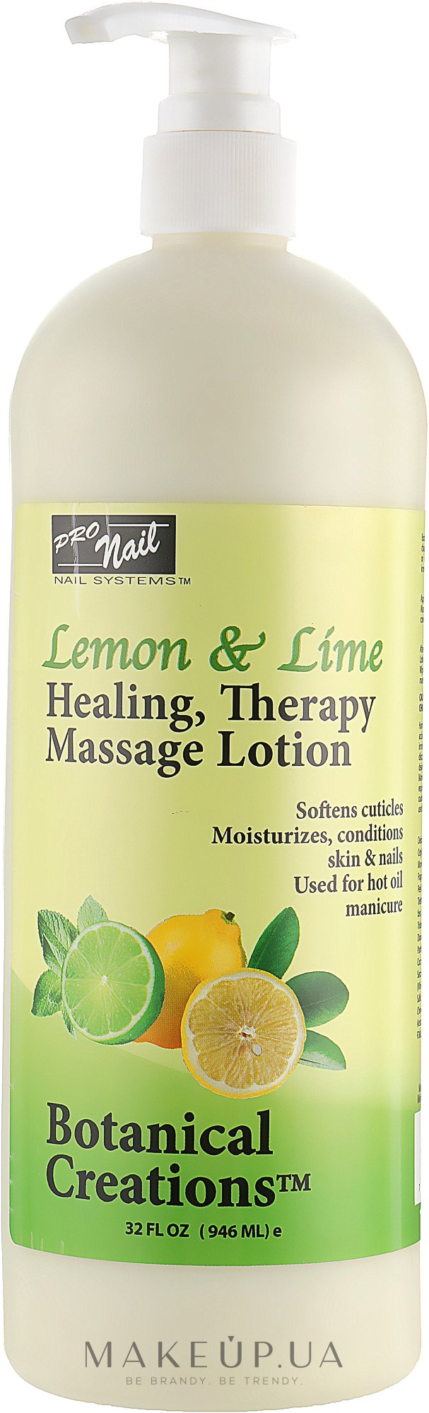 Увлажняющий лосьон для рук и тела "Lemon and Lime" - Pro Nail Botanical Creations — фото 946ml