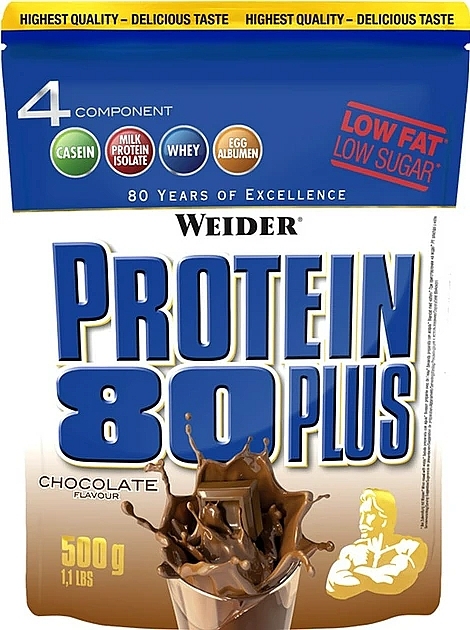 Протеин "Шоколад" - Weider Protein 80+ Chocolate — фото N1