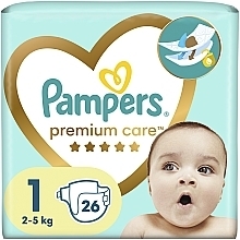 Духи, Парфюмерия, косметика Подгузники Pampers Premium Care Newborn (2-5 кг), 26 шт. - Pampers