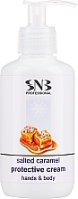 Защитный зимний крем для рук и тела "Соленая карамель" - SNB Professional — фото N3