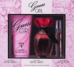 Guess Girl - Набор (edt/100 ml + b/lot/200 ml + edt/15 ml) — фото N1