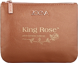 Набор кистей для макияжа в косметичке, 15 шт, бронзовый - King Rose Zogva — фото N2
