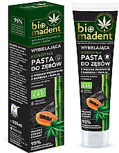 Отбеливающая зубная паста с углем и папайей - Bio Madent — фото N1