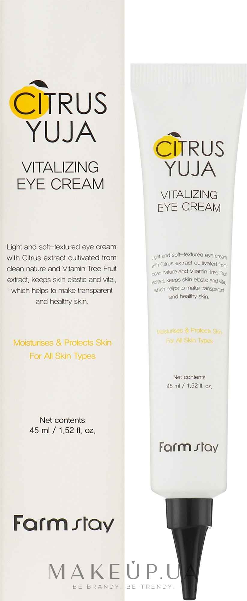 Освежающий крем для области вокруг глаз с экстрактом юдзу - FarmStay Citrus Yuja Vitalizing Eye Cream — фото 45ml